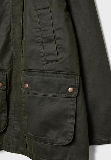Waxed-effect parka — Khaki 9