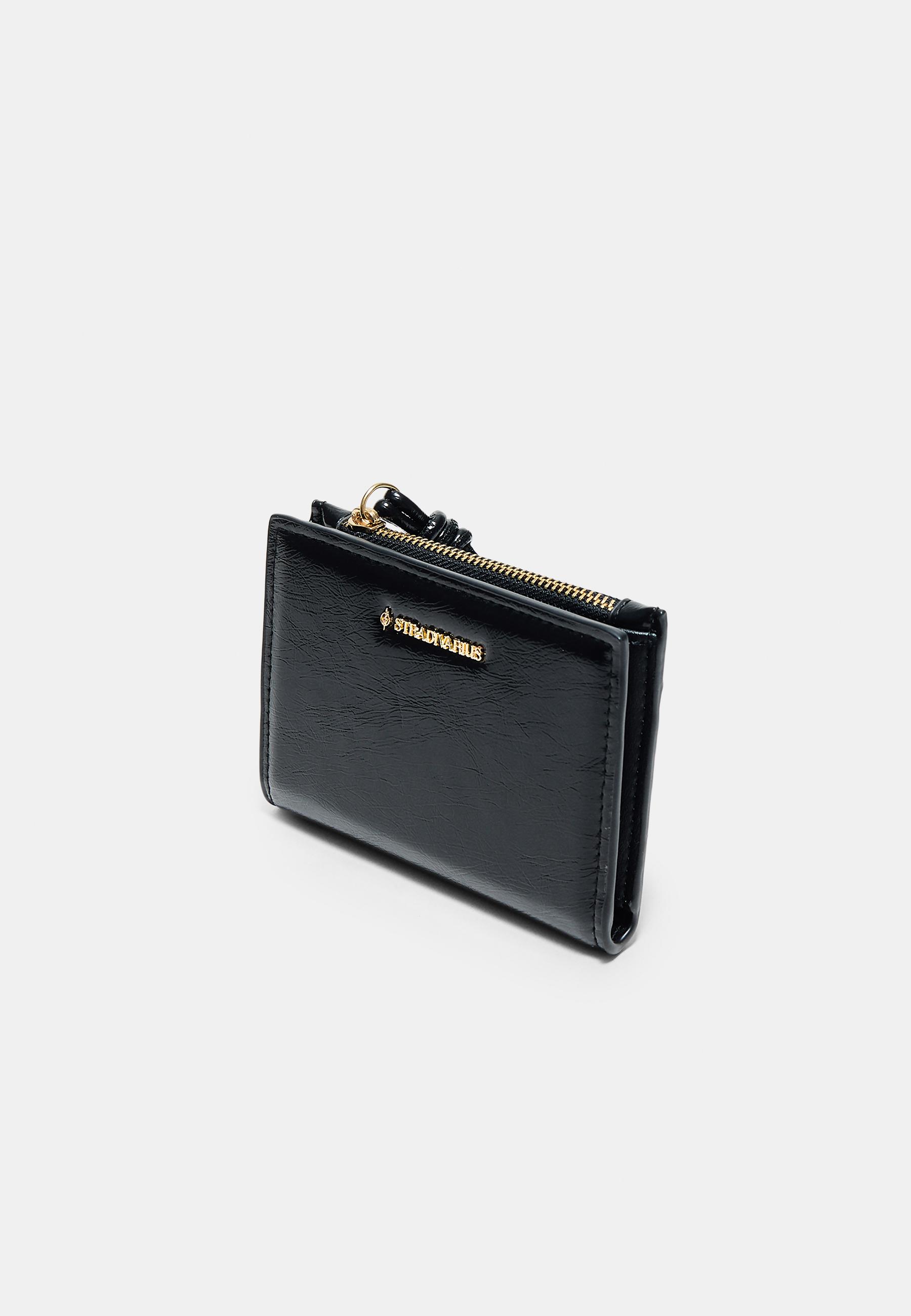 Purse with zip pull detail — Black