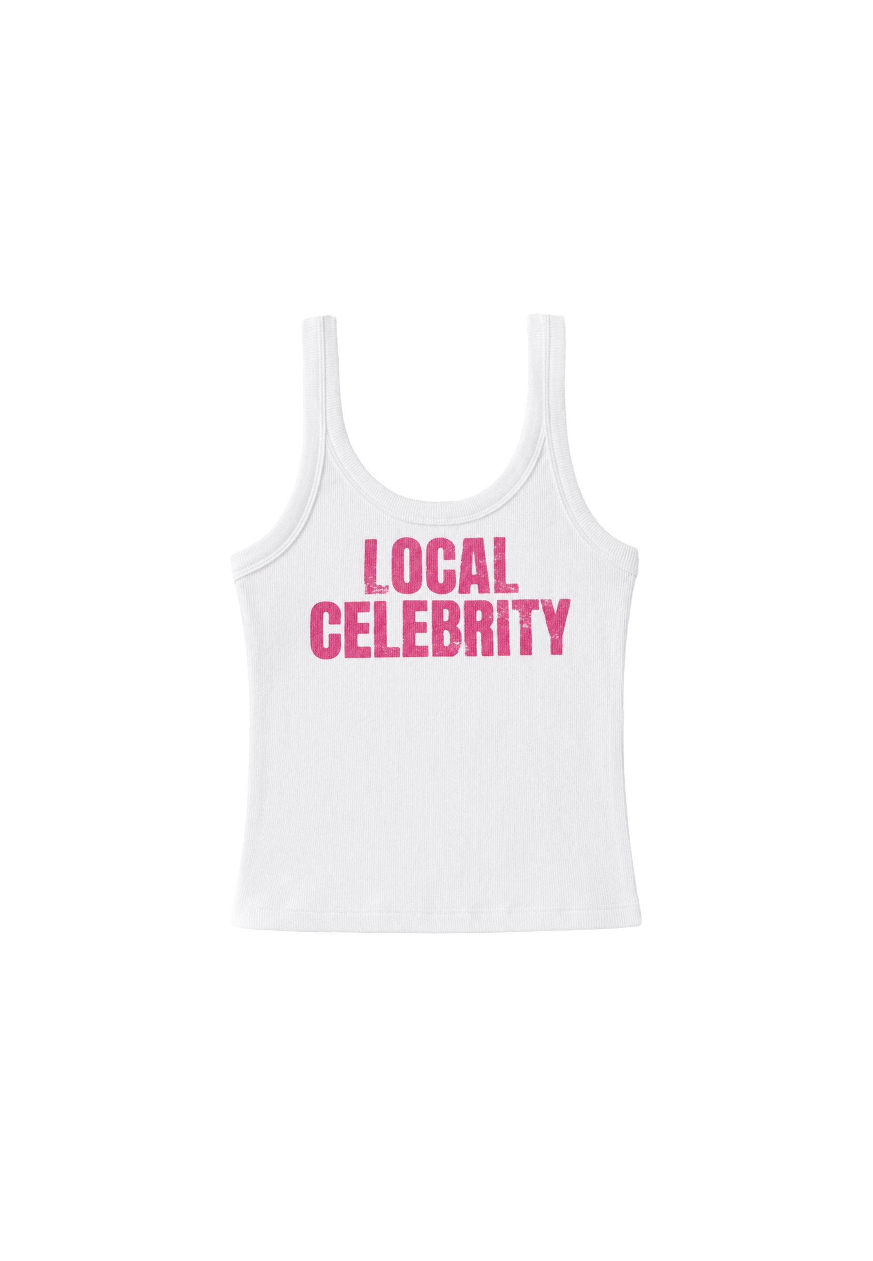 Slogan racerback top — Ecru