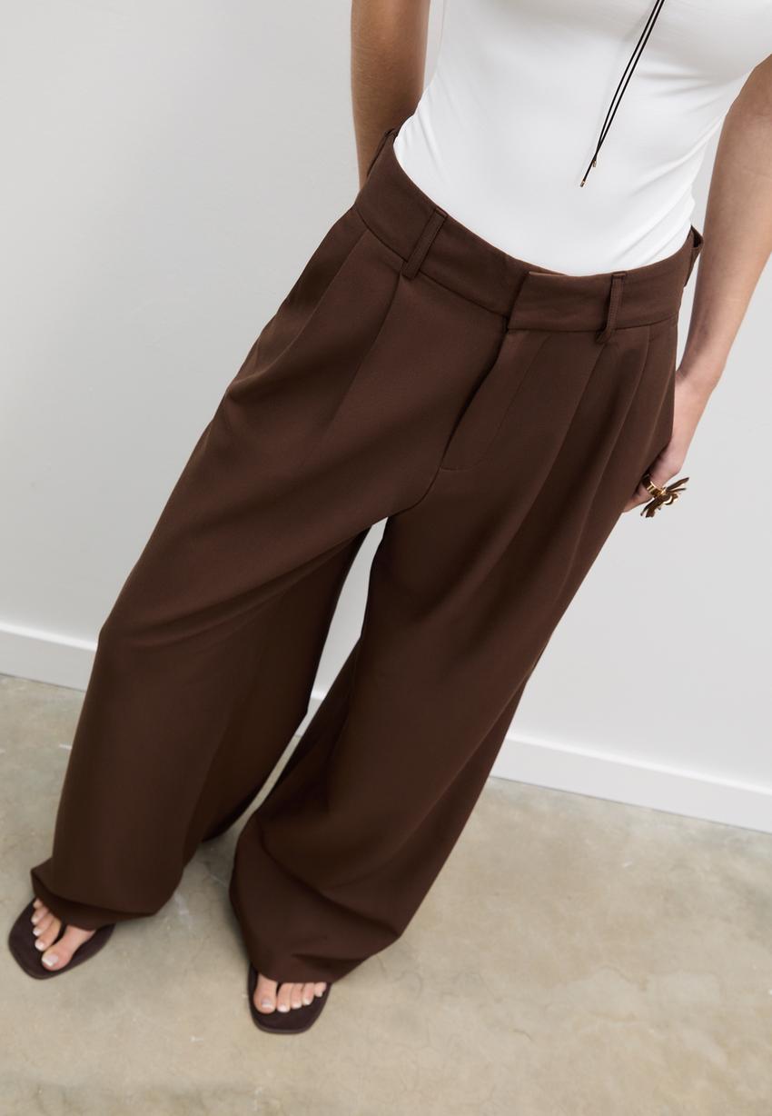 Pantalon super wide ajustable - Stradimarket femme | Stradivarius France