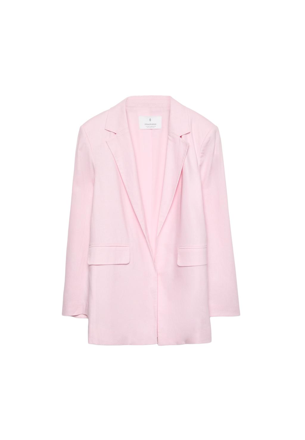 Regular linen blend blazer