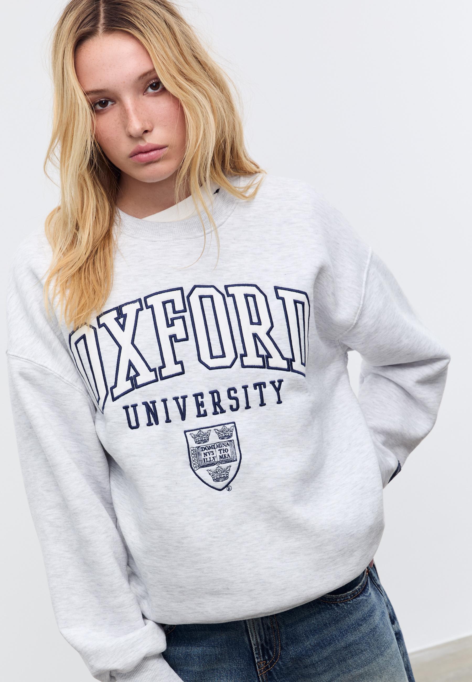 トップス hahaANINEBING JACISWEATSHIRTLYRICS Embroidered sweatshirt - Women's fashion | Stradivarius Romania