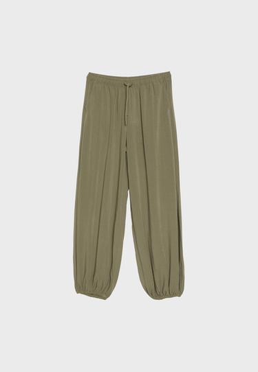 Flowing sarouel trousers — Khaki 7