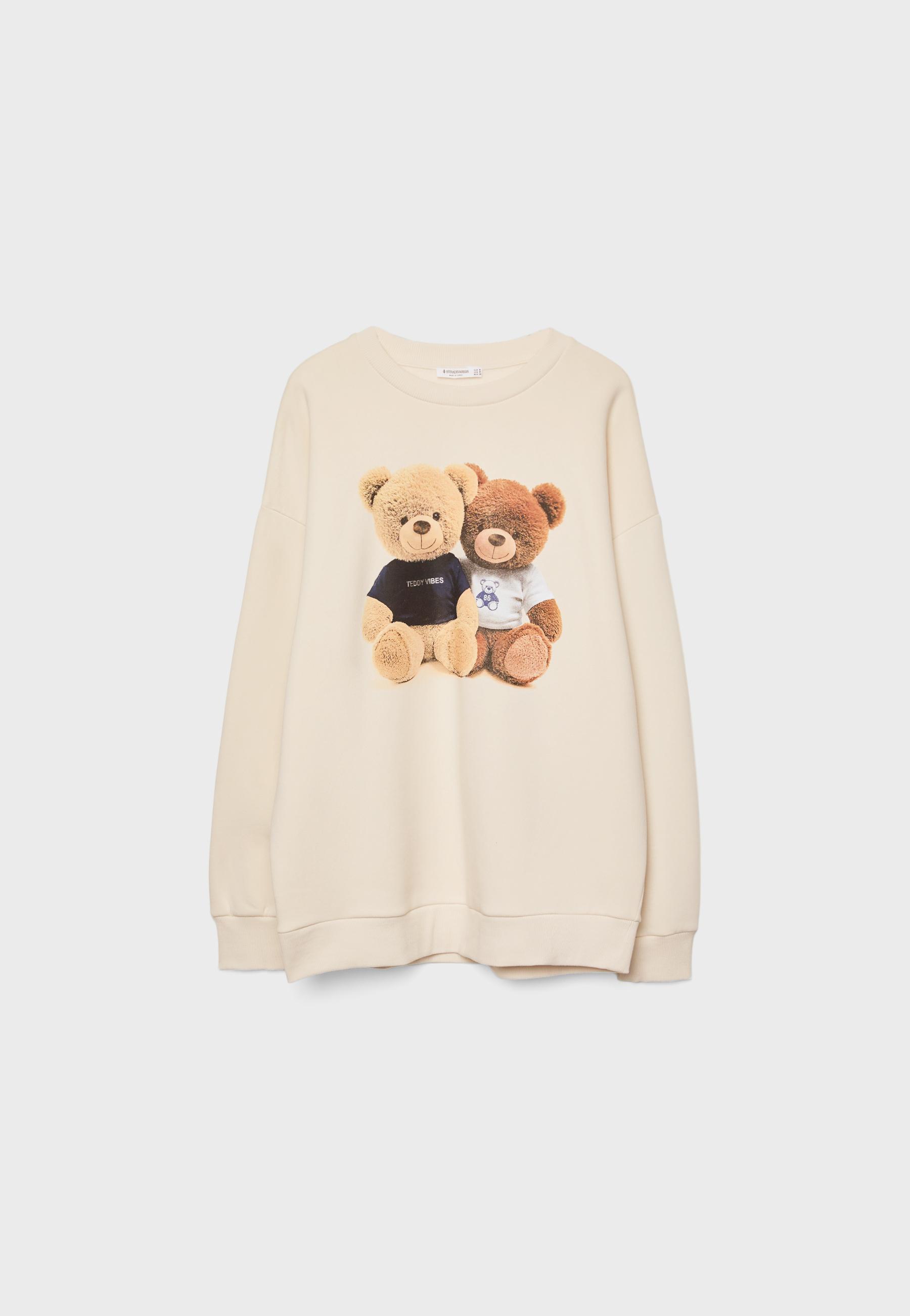 Tシャツ・カットソー +AMBLER+ Love Chu Bear Sweatshirt Beige AMM1215 Ambler Overfit Sweatshirt - Love Chu Bear – N5 Boutique Shop