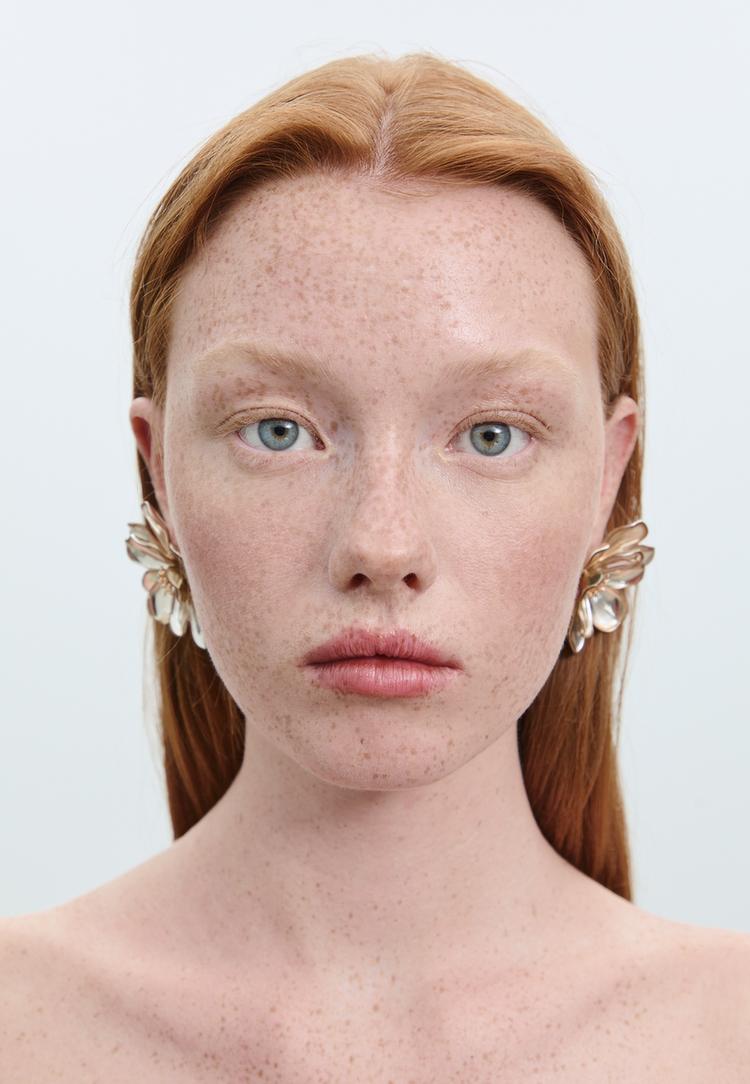 flower petal earrings