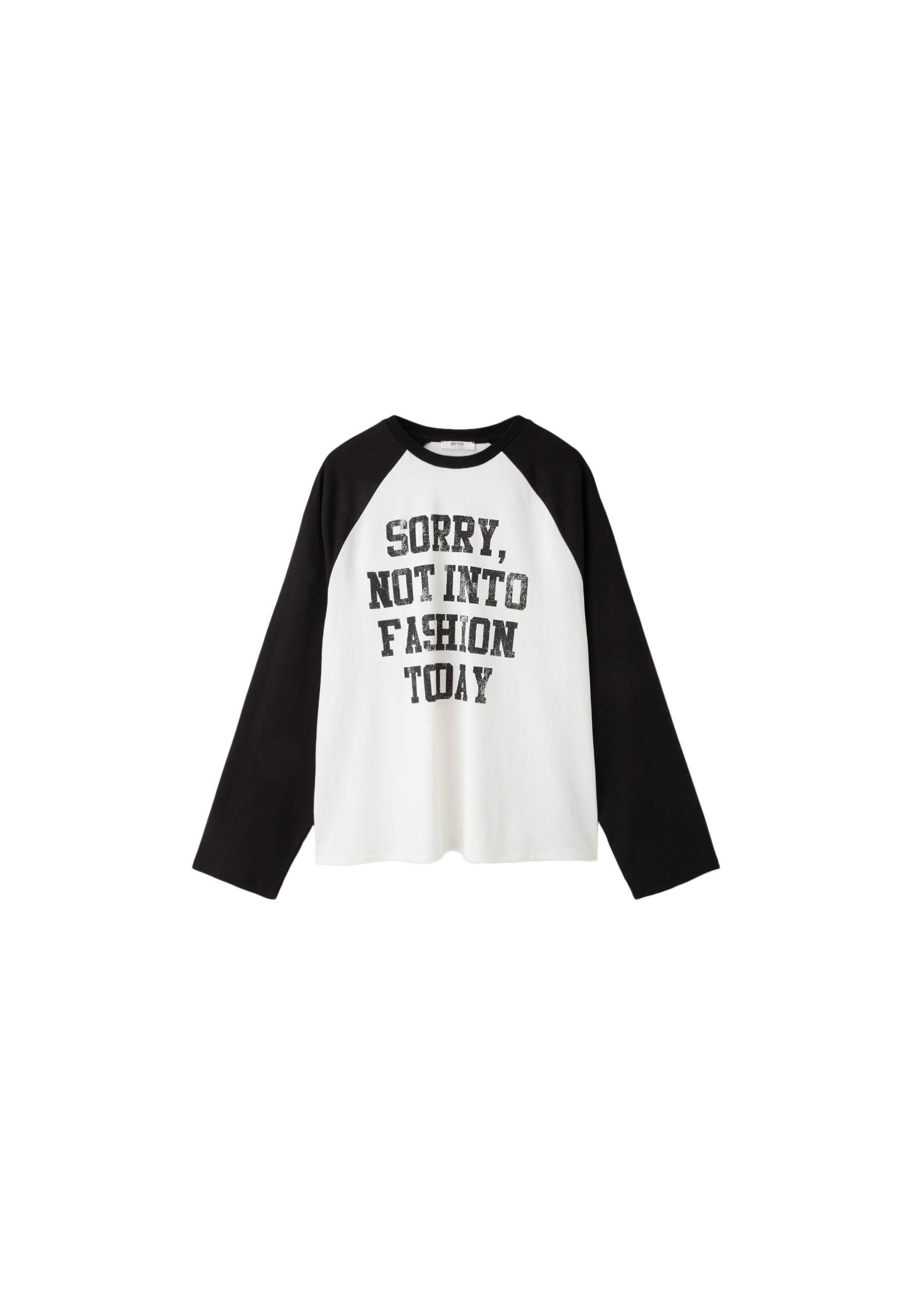 Long sleeve positional raglan T-shirt — Black