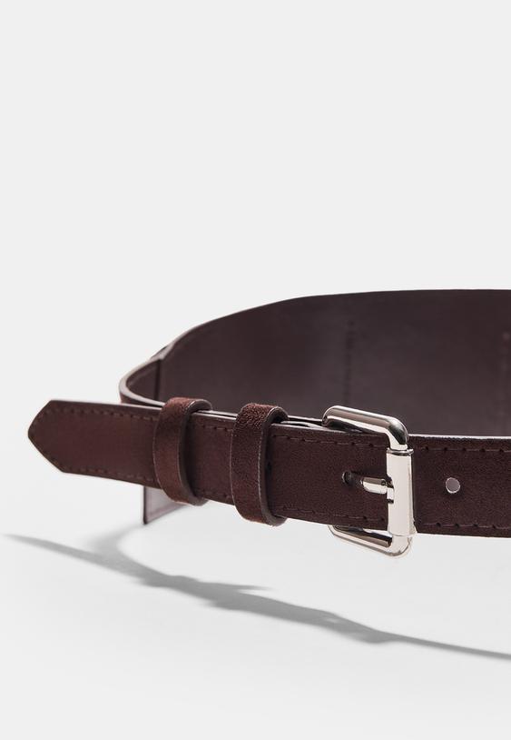 ceinture bandouliere poches suedine