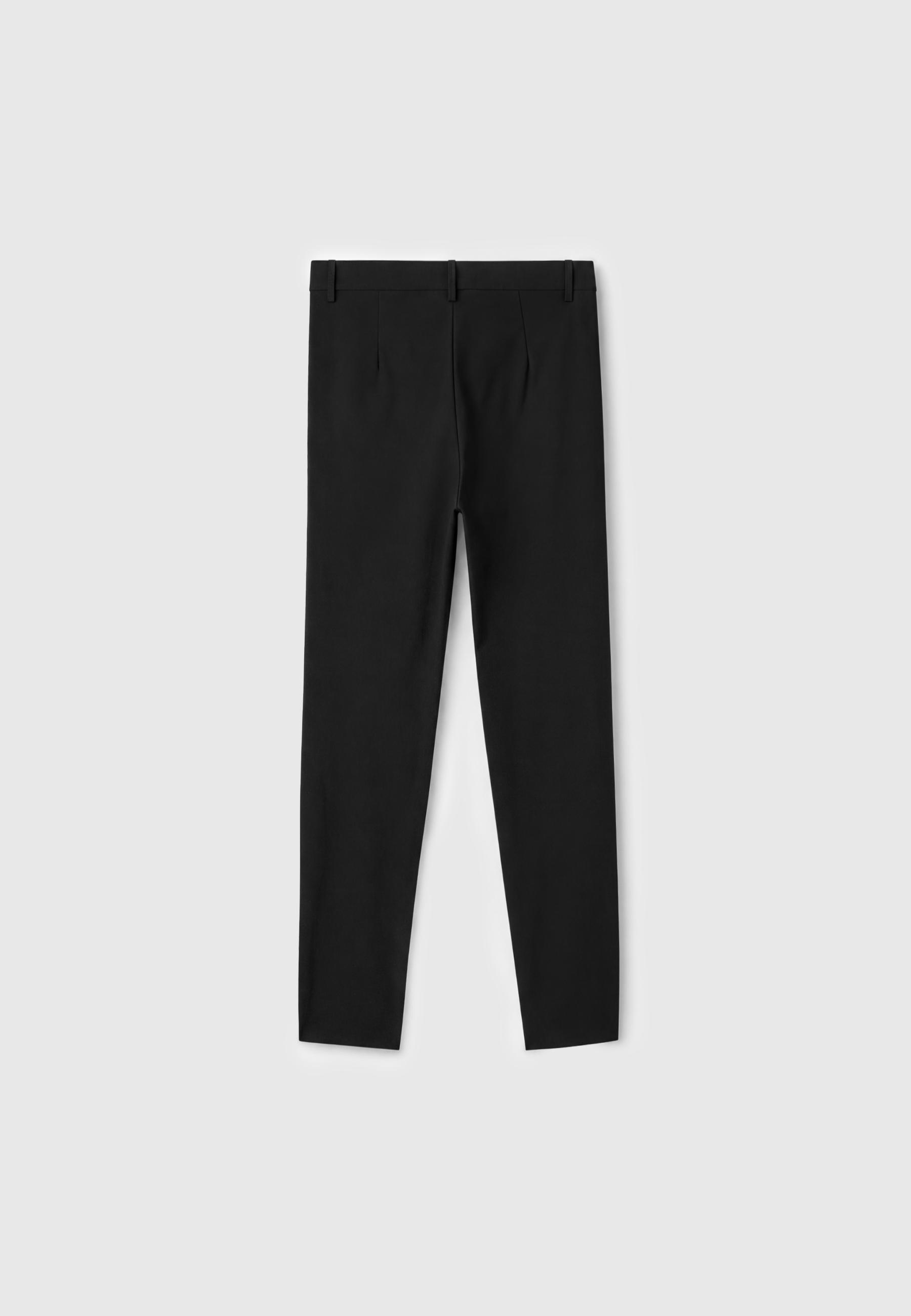 Bengaline trousers with splits — Black