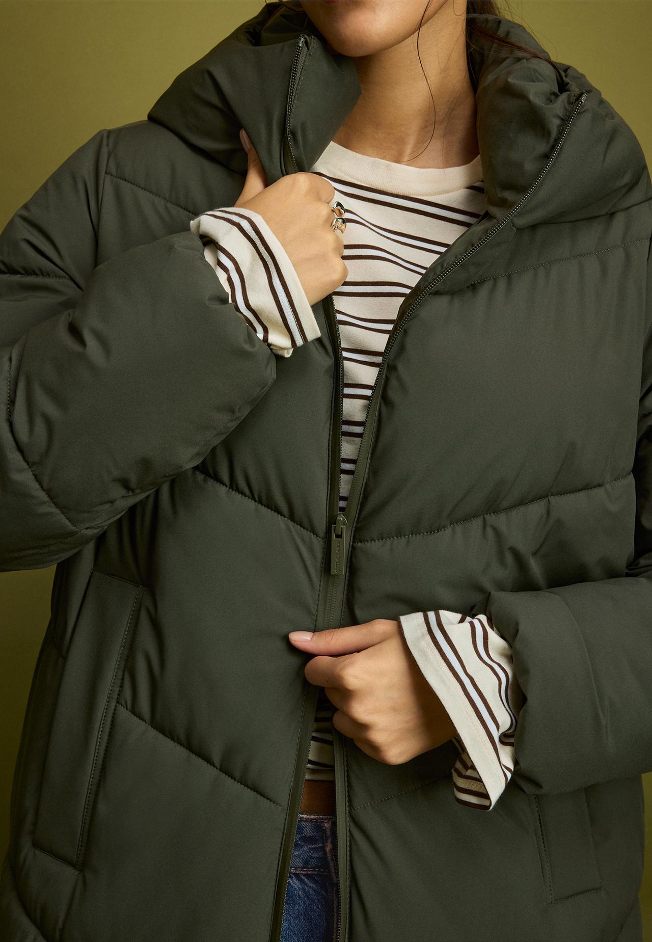 Basic puffer coat — Khaki