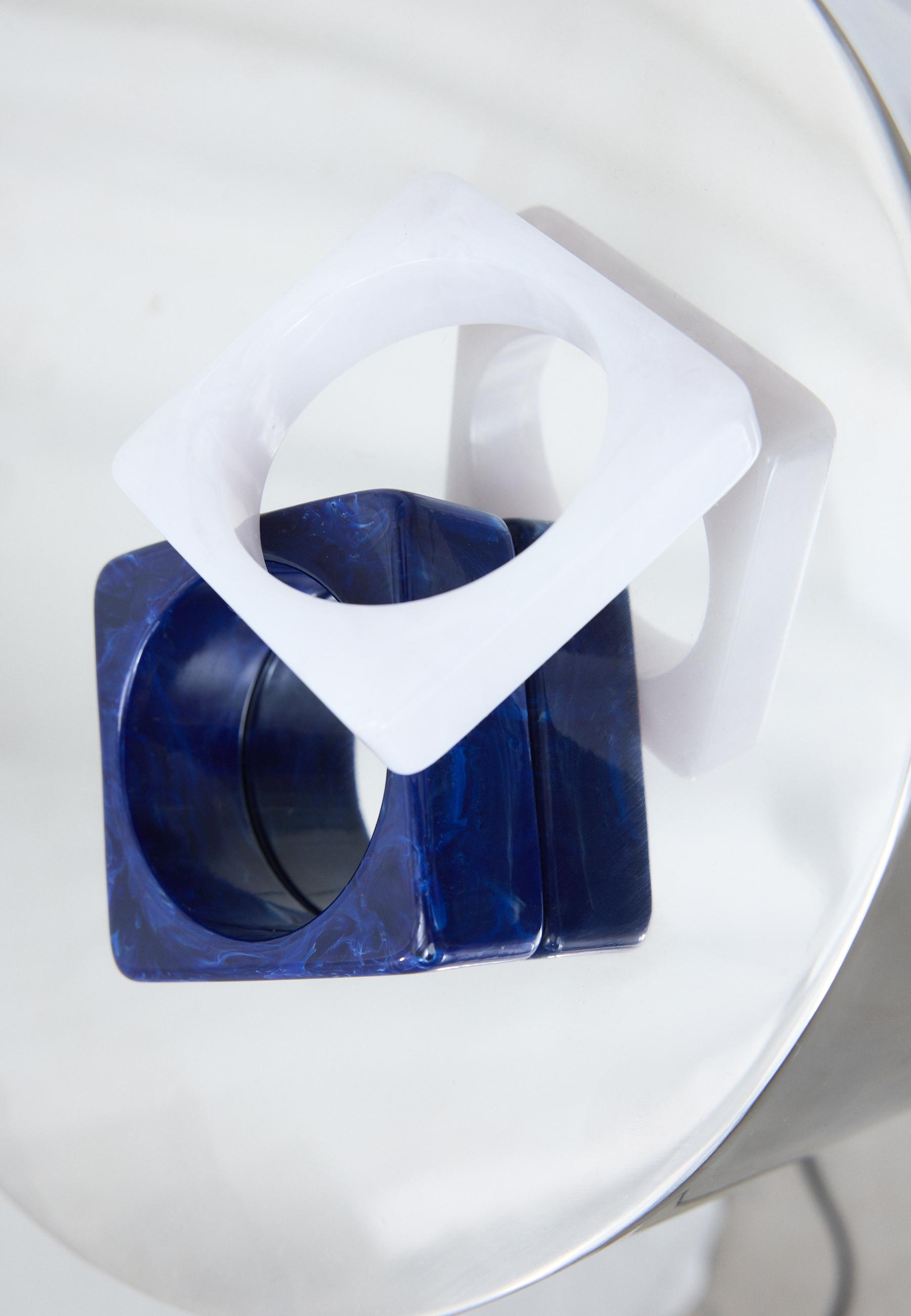 Set of 2 square bracelets — Blue