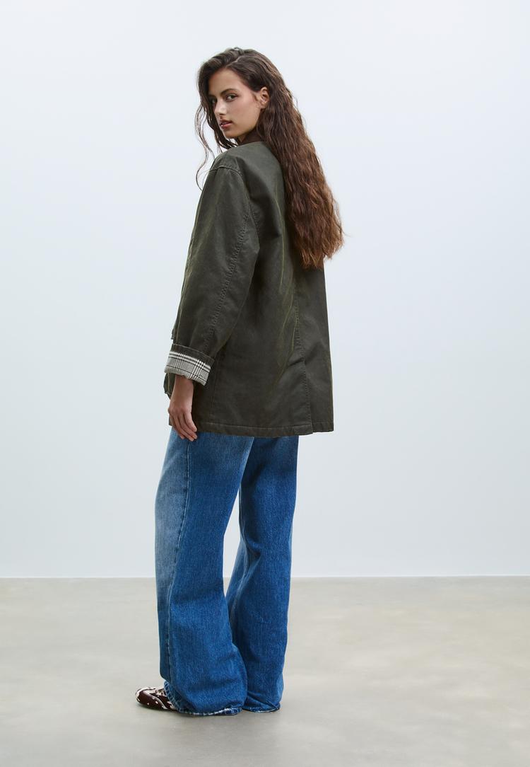 gewaxt multizakkenparka