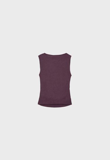 Textured ruched top — Purple 8