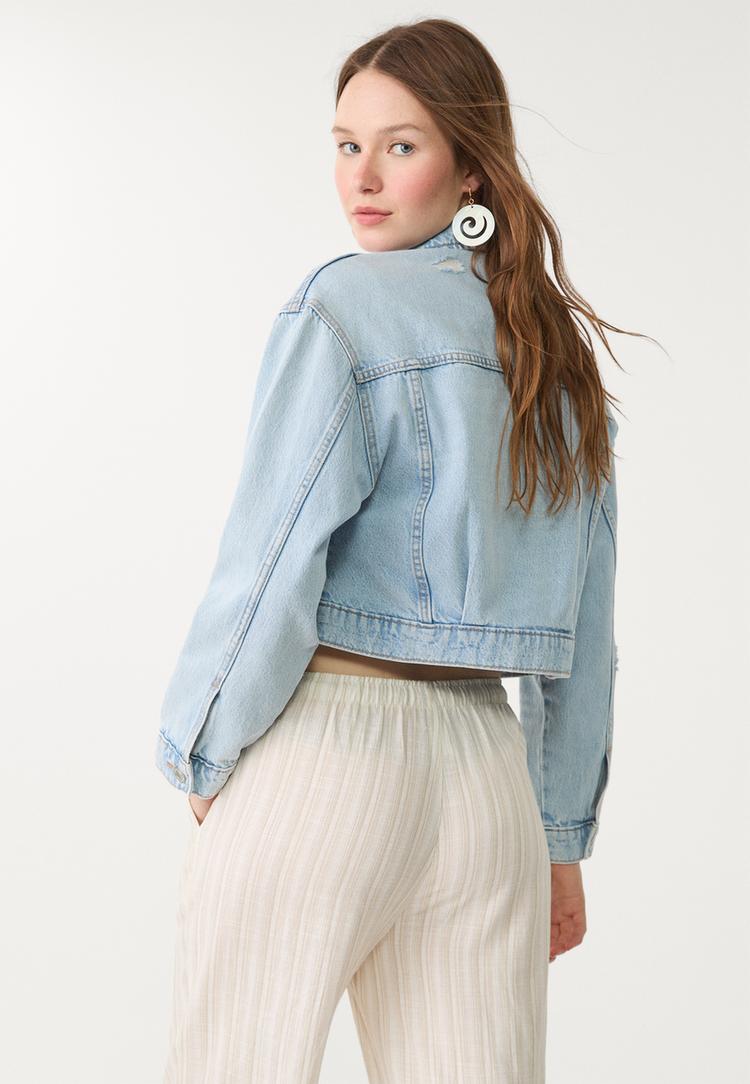 cazadora boxy denim fit