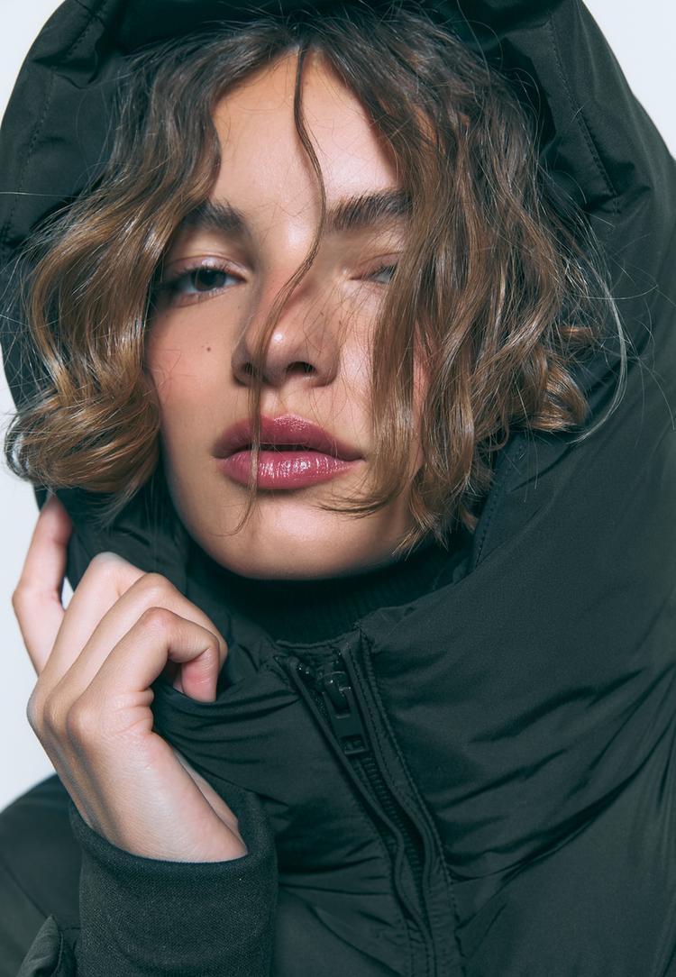 basic hooded puffer jacket