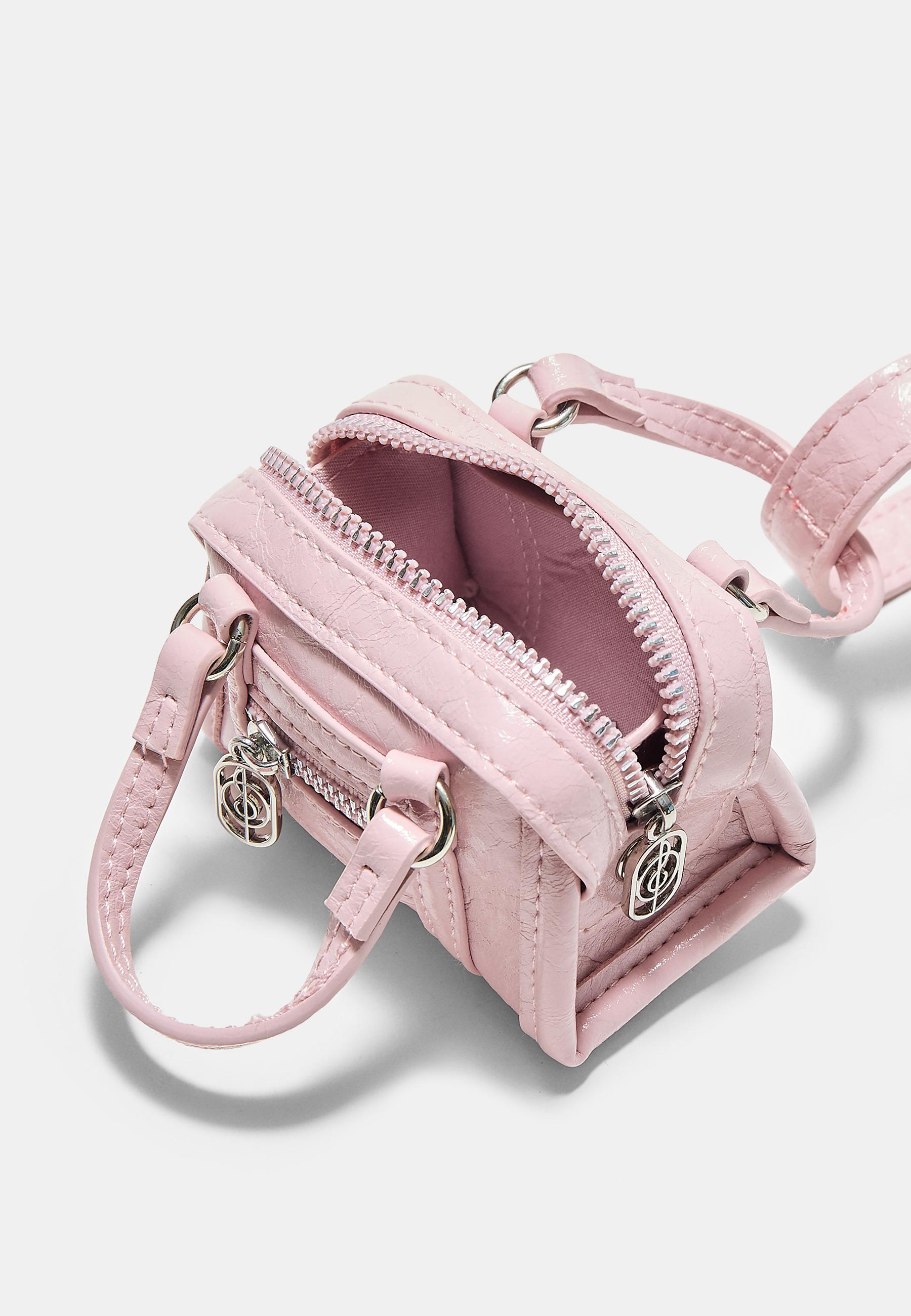 Mini bag charm — Pastel pink