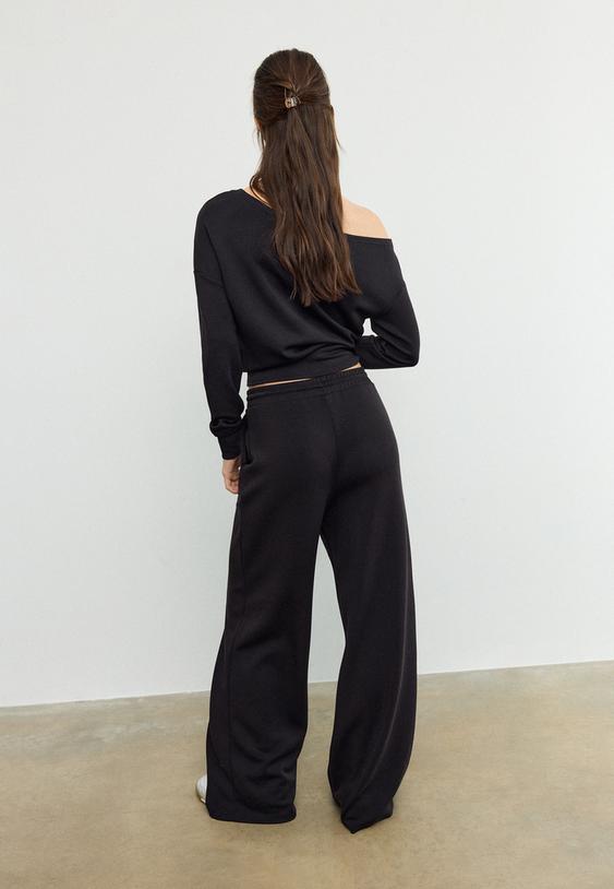 joggingbroek palazzo met zachte touch