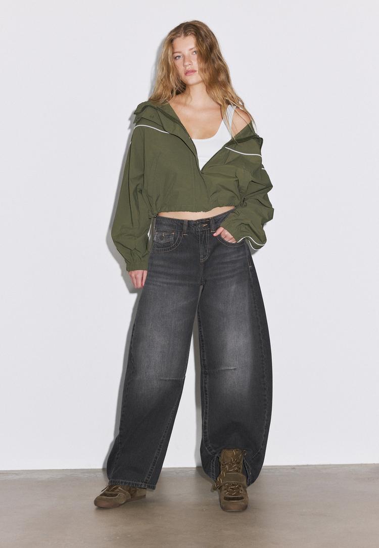 dusuk bel barrel jean