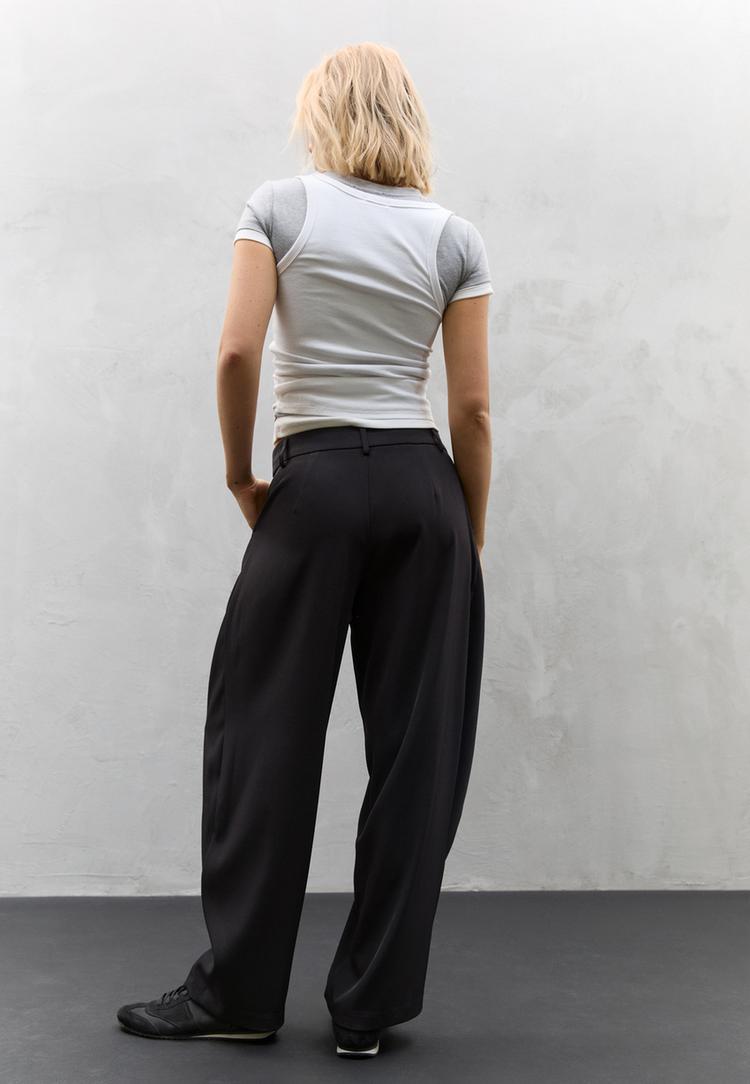 pantalon vestir cintura cruzada