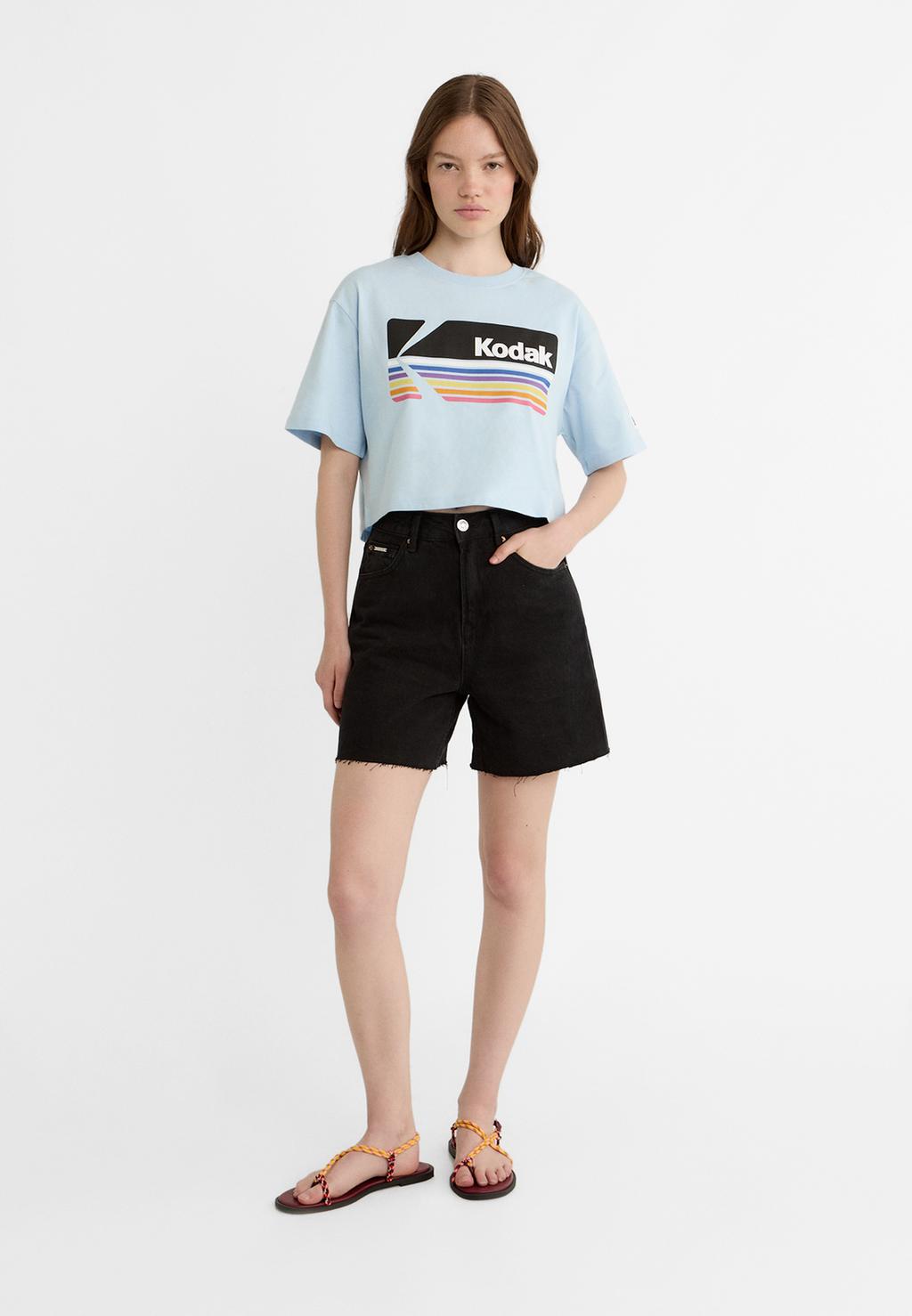 T-shirt crop Kodak