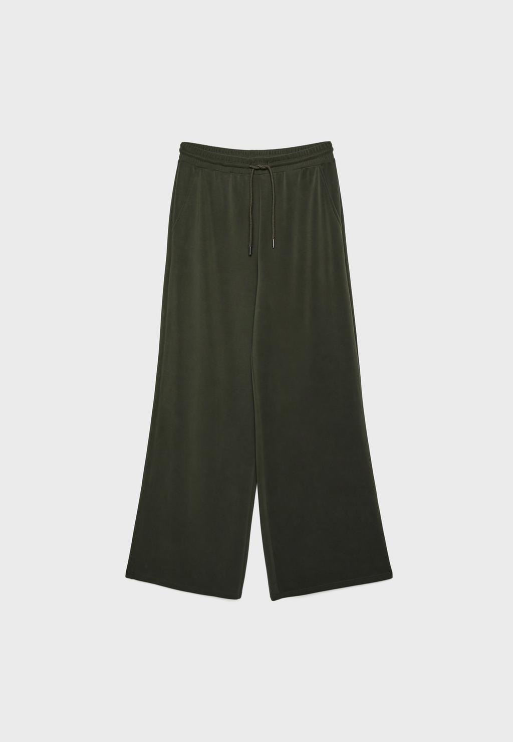 Pantalon palazzo en tissu doux