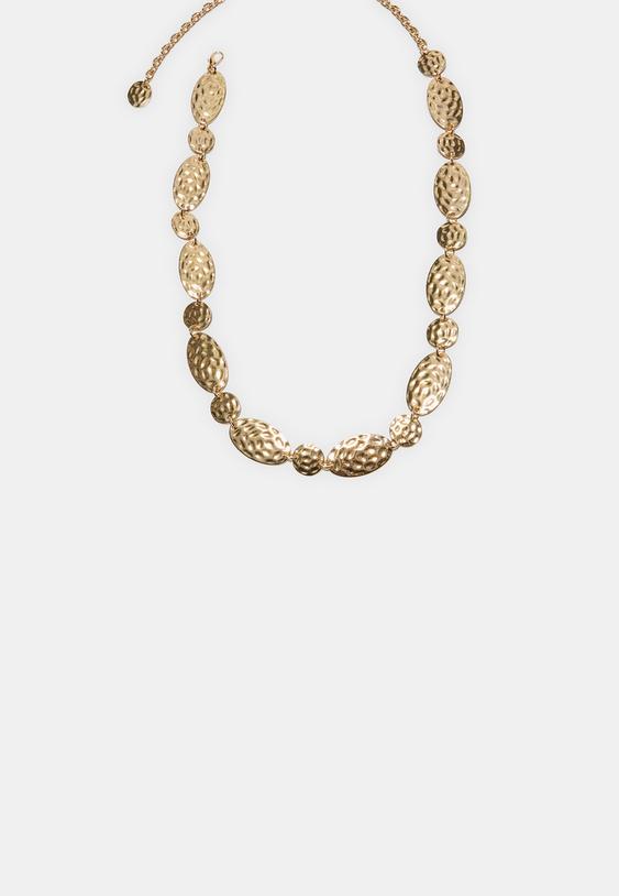 cintura metallica con monete ovali