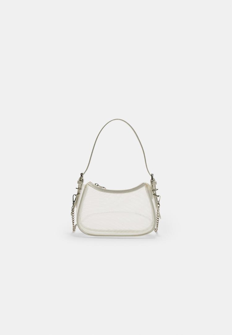 bolso hombro semitransparente rejilla