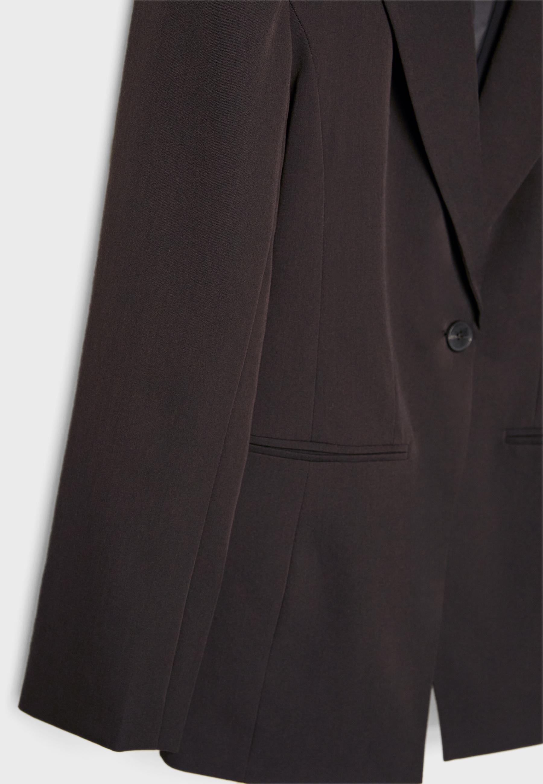 Tailored buttoned blazer — Brown