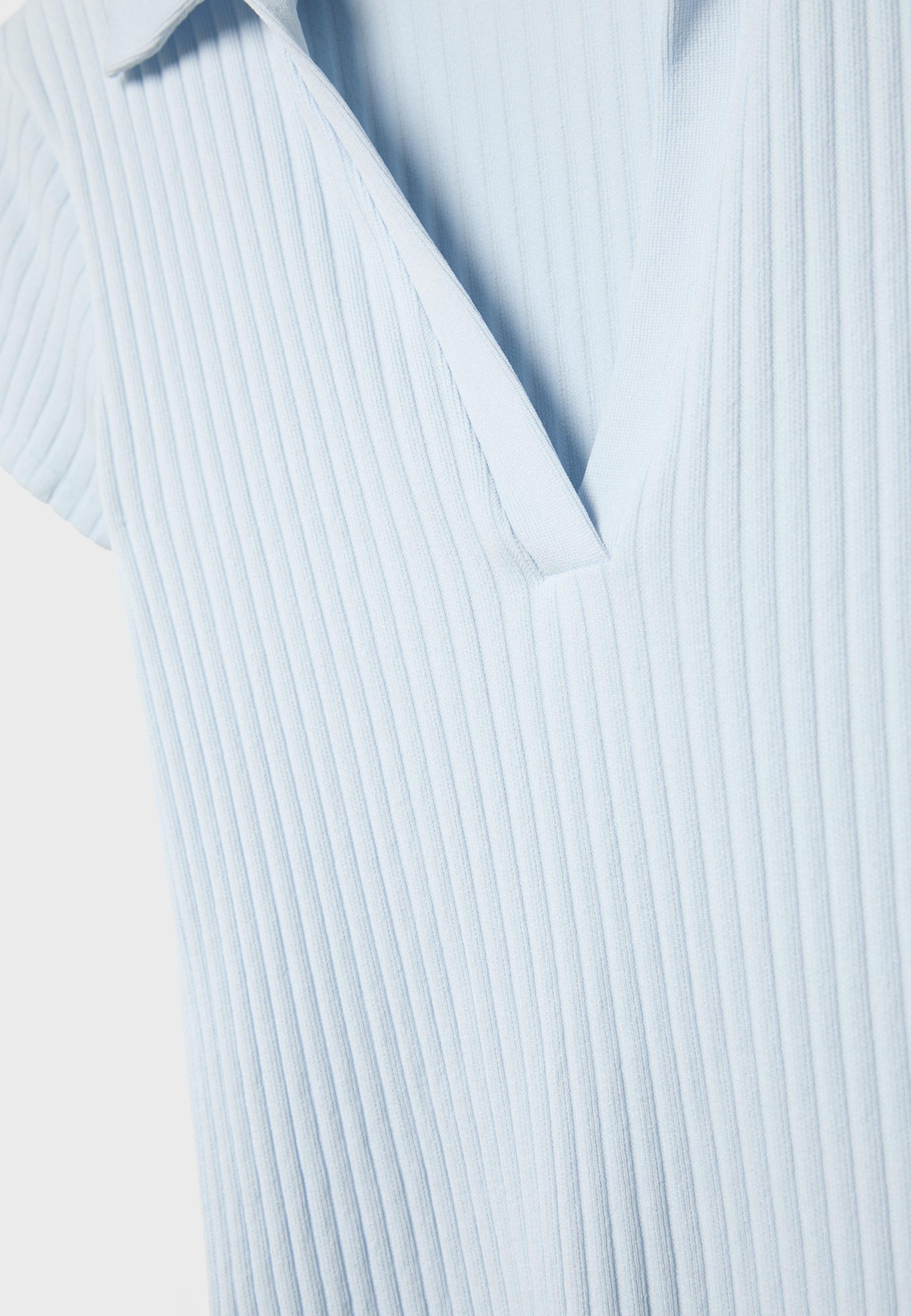 Basic seamless polo T-shirt — Sky blue