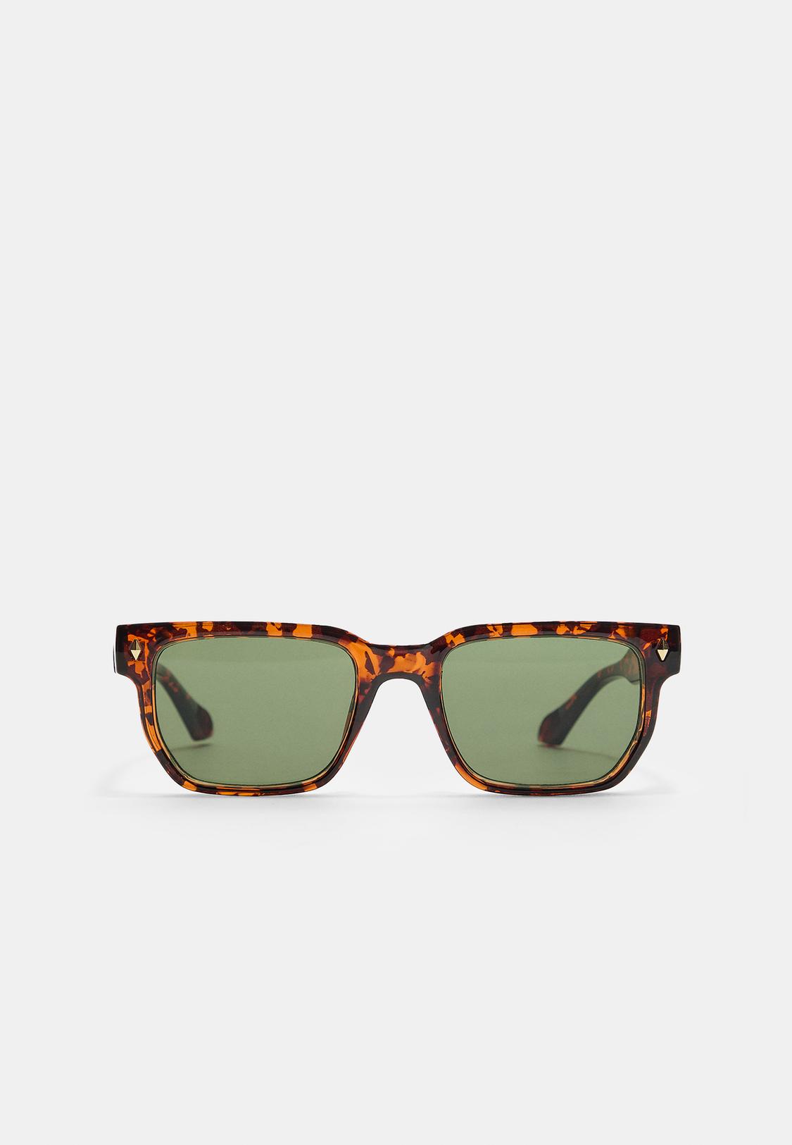 Tortoiseshell rectangular sunglasses - Main Image