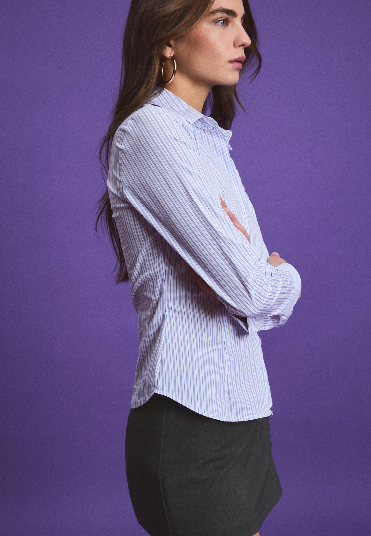 Fitted basic shirt — Sky blue