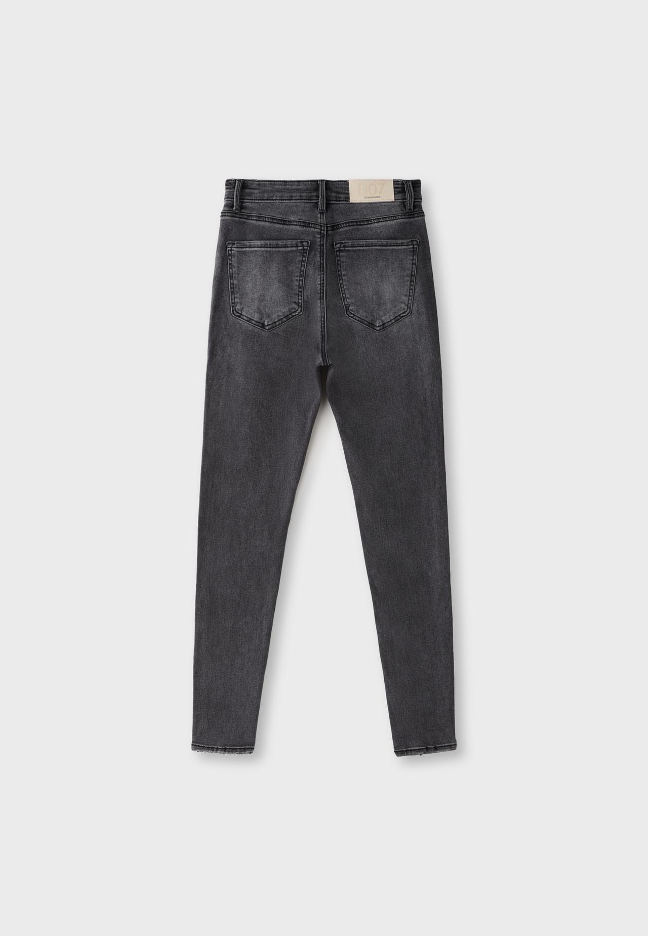 D07 High-waist skinny jeans — BLACK DENIM WASH
