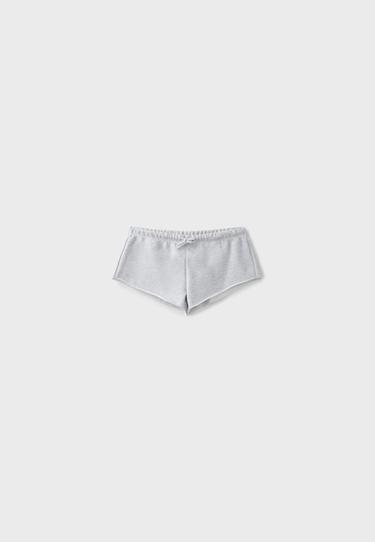 Mini plush shorts — Grey melange 7