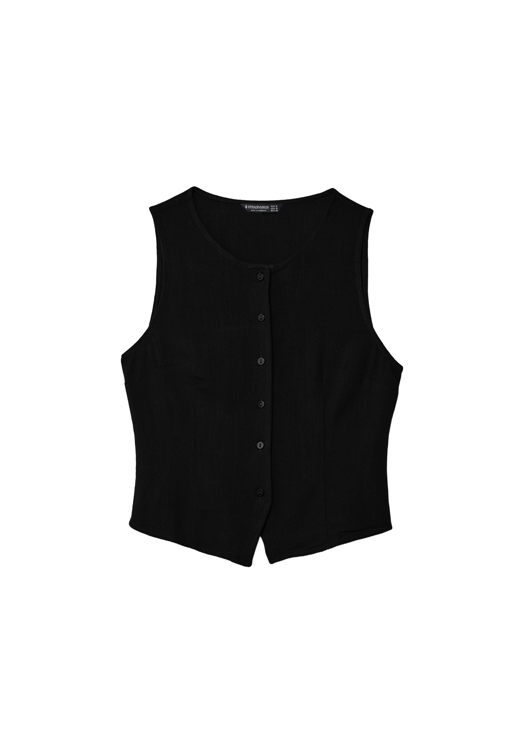 Buttoned waistcoat — Black