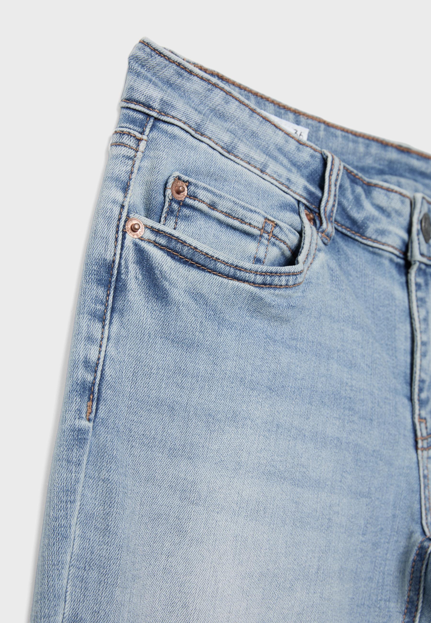 D67 slim bootcut jeans — MEDIUM LIGHT BLUE DENIM