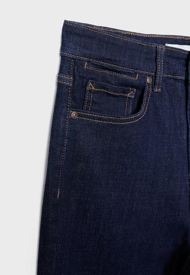 D74 bell bottom jeans with split — RINSE BLUE DENIM 9