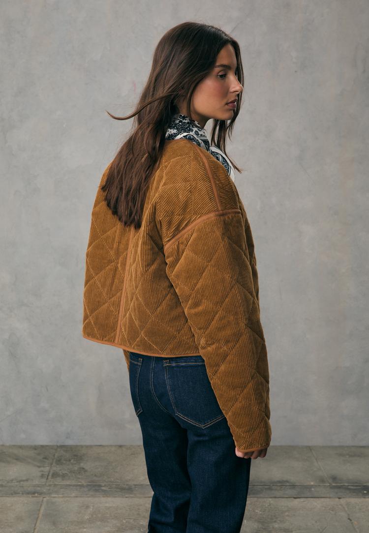 corduroy puffer jacket