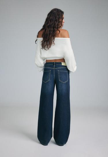 D91 low-rise wide-leg jeans — RINSE BLUE DENIM 5
