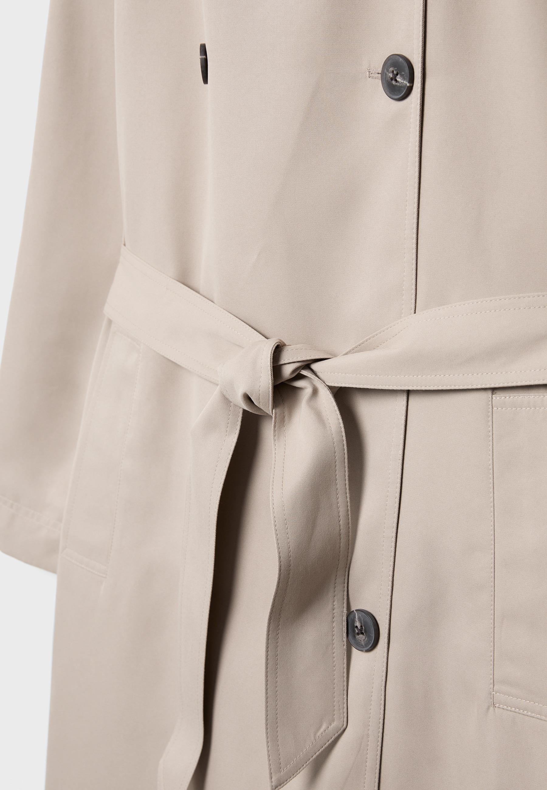 Long flowing trench coat — Stone