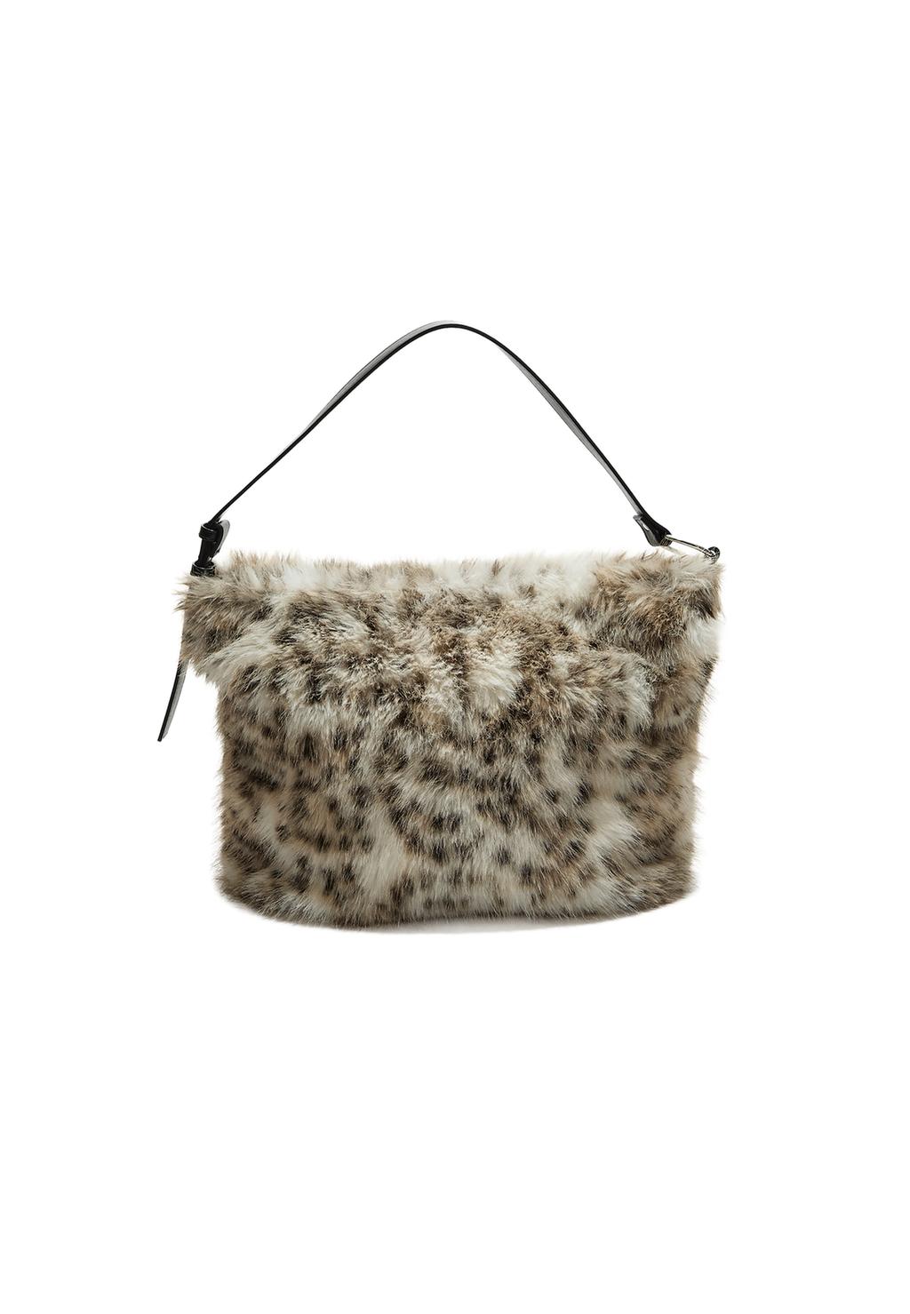 Sac bandoulière fausse fourrure