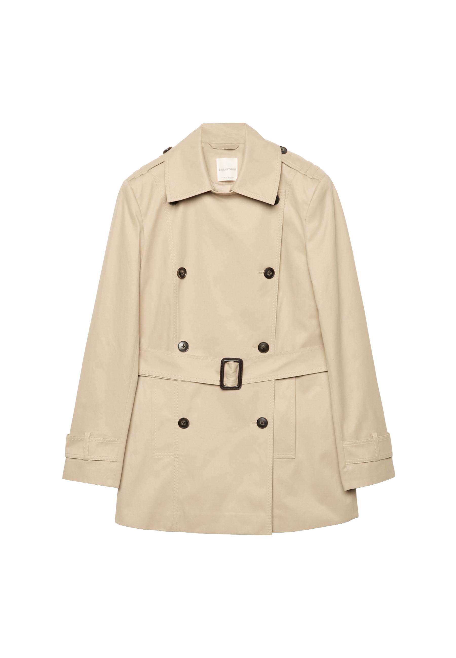 Short basic trench coat — Stone