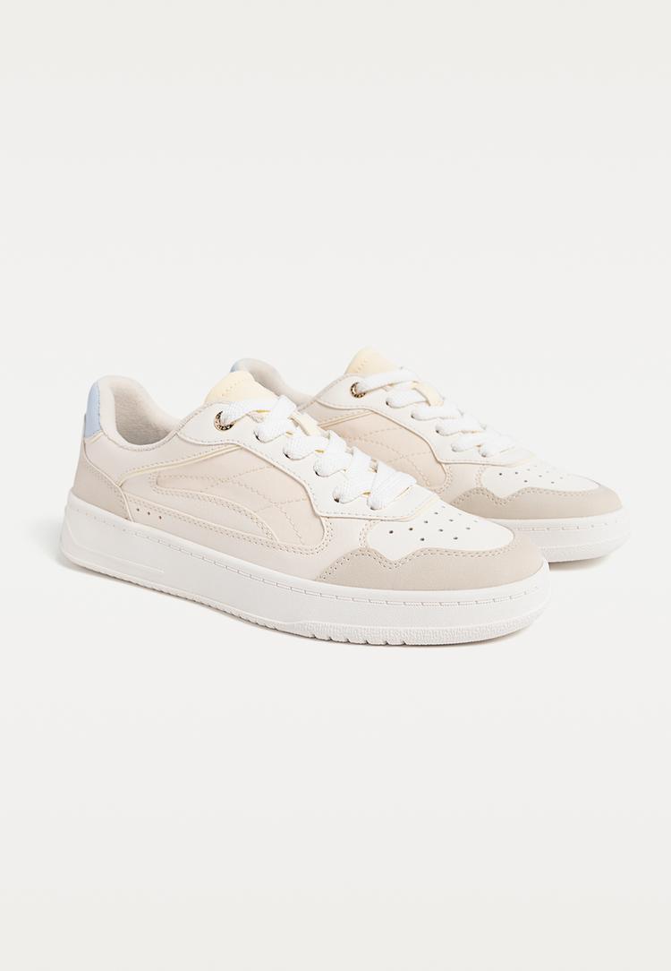 sneakers casual flatform bianche