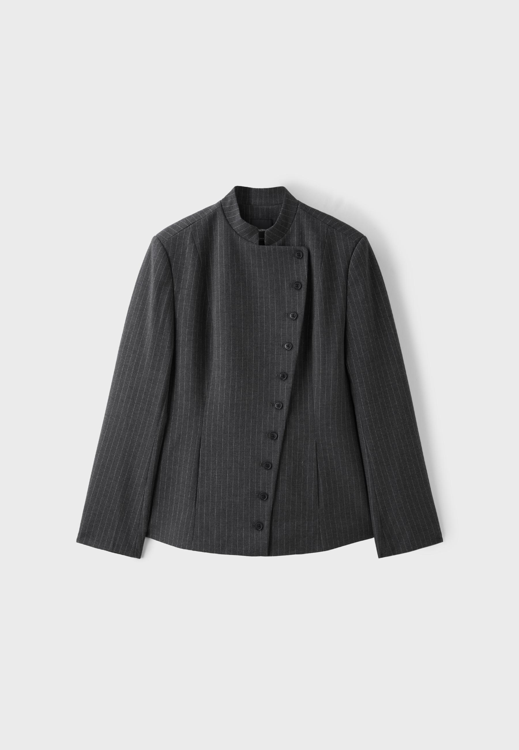 Stradivarius Asimetrik çok düğmeli blazer görsel 2