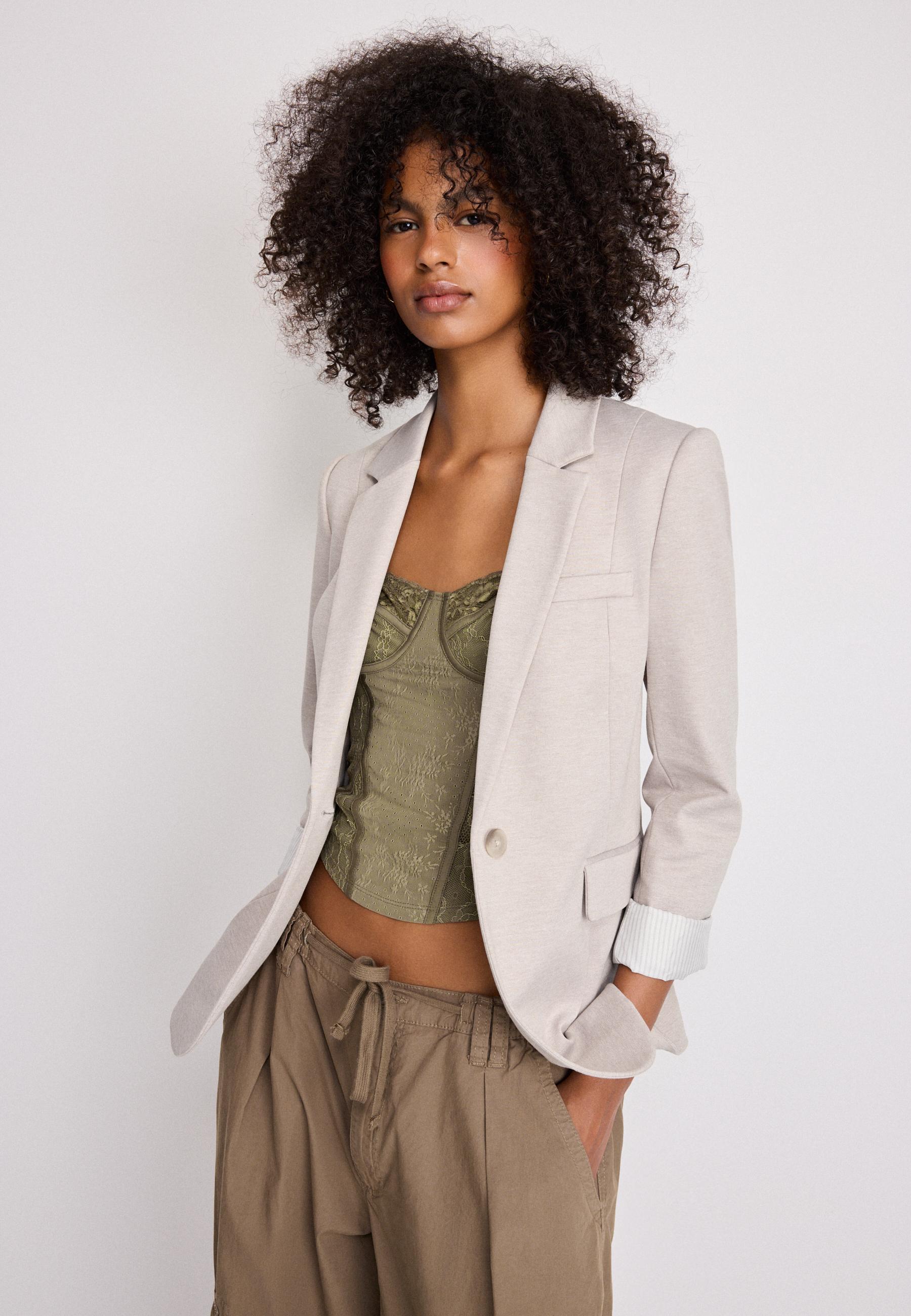 Stradivarius Basic triko blazer ceket