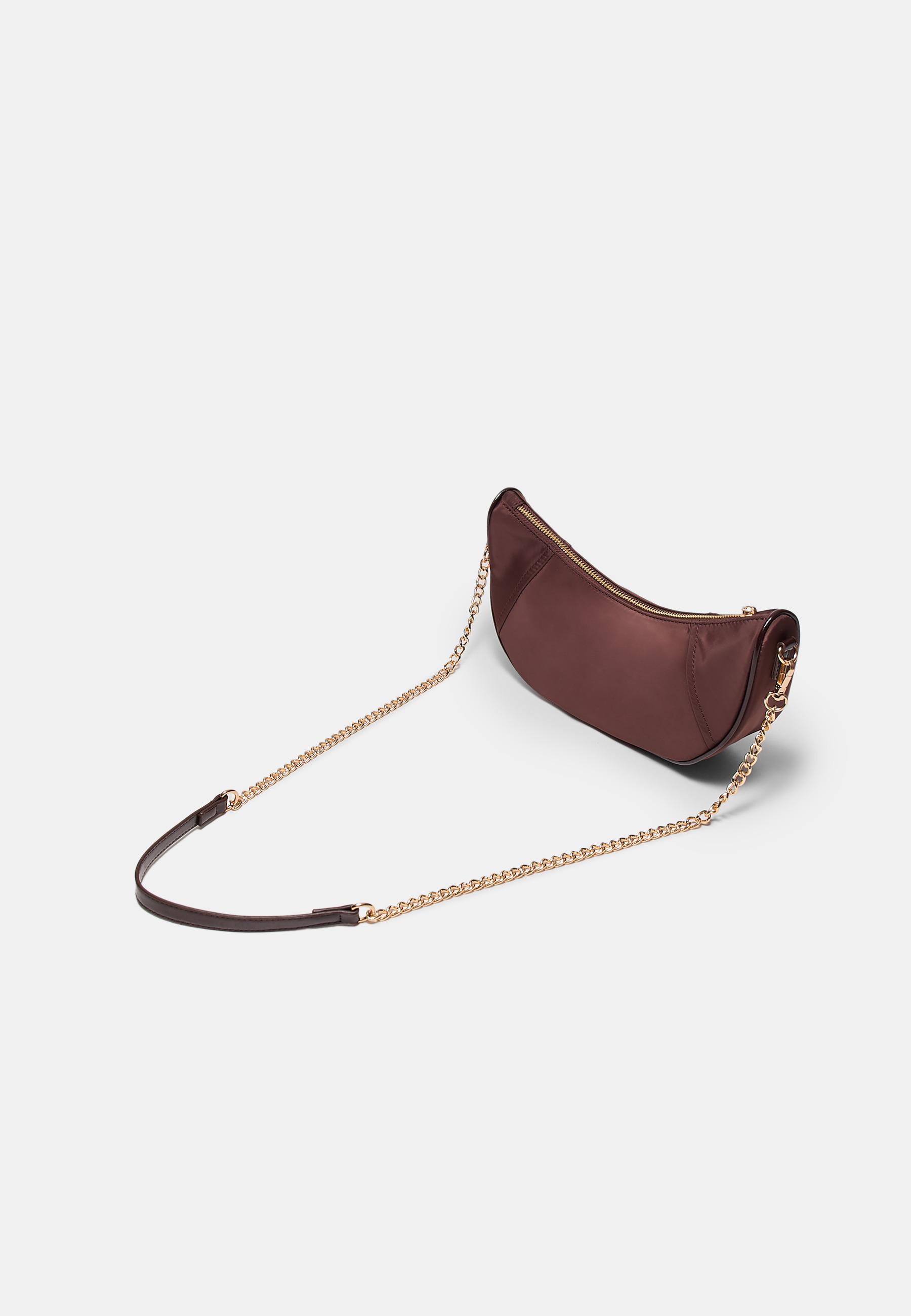 Nylon moon crossbody bag — Terracotta