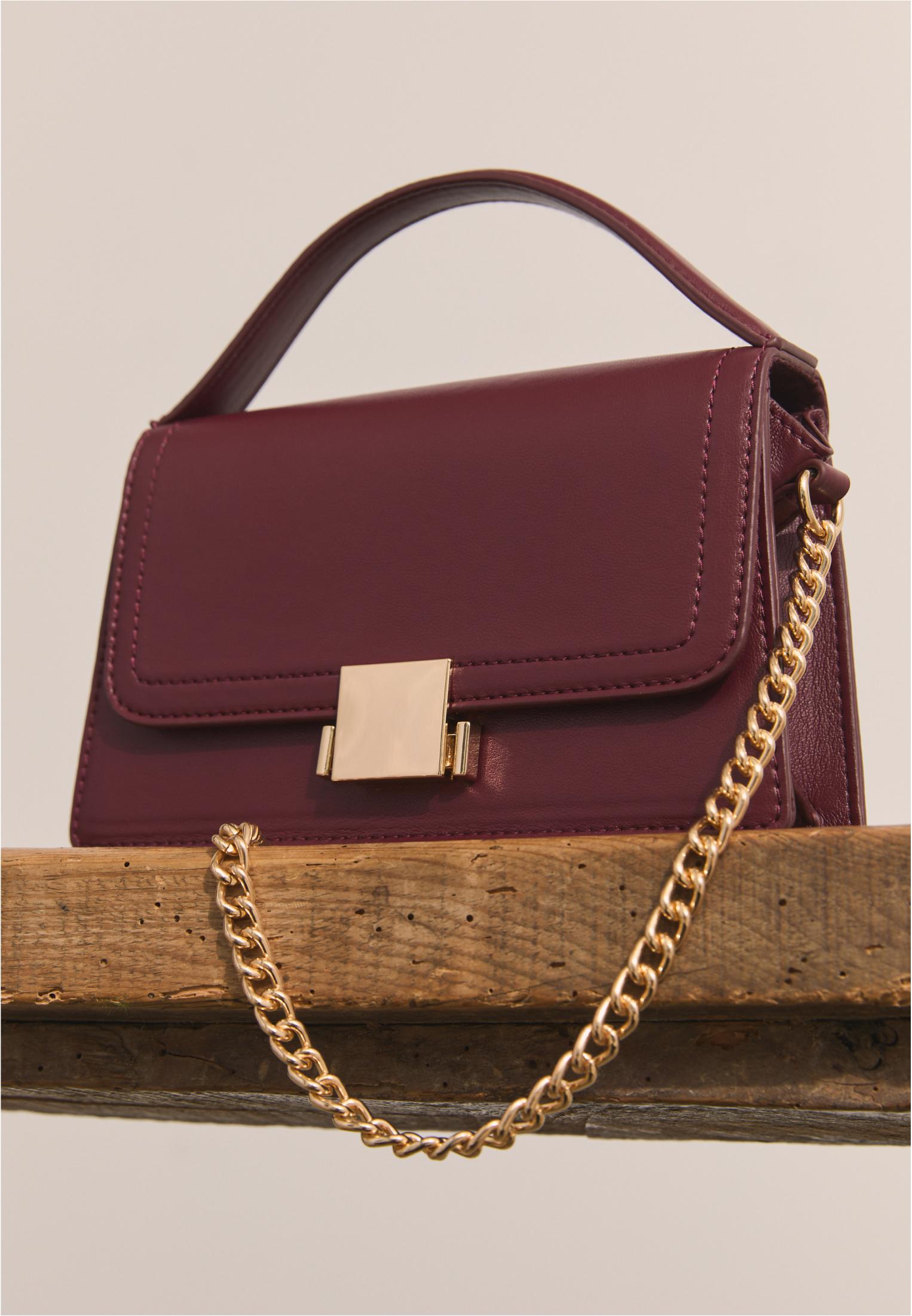 Double-handle crossbody bag — Burgundy