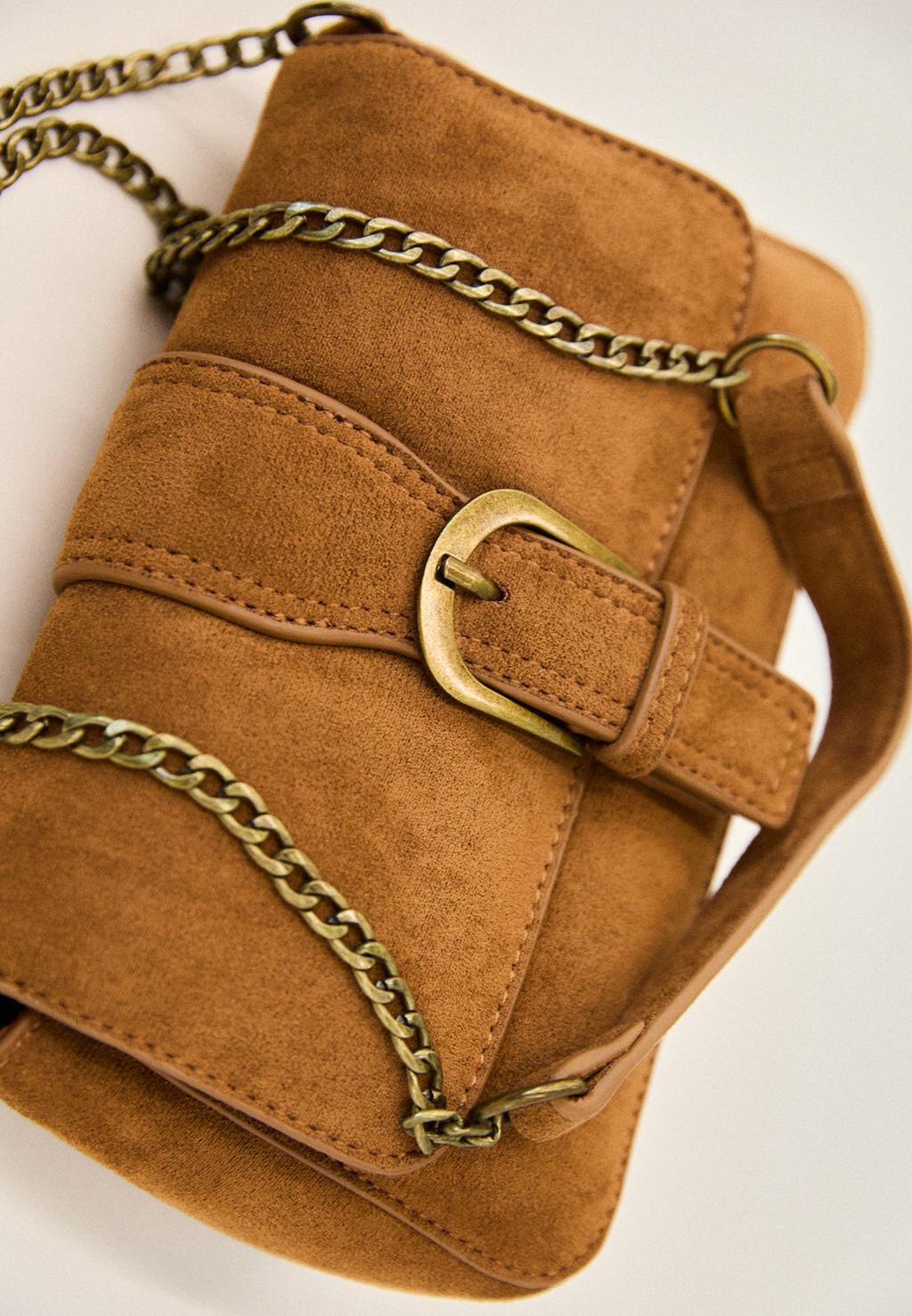 Crossbody bag with buckle