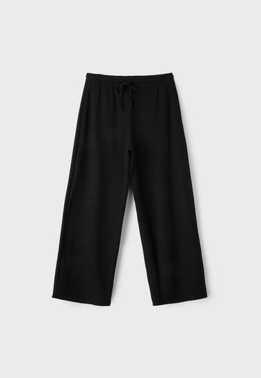 Soft-touch ribbed trousers — Black 7