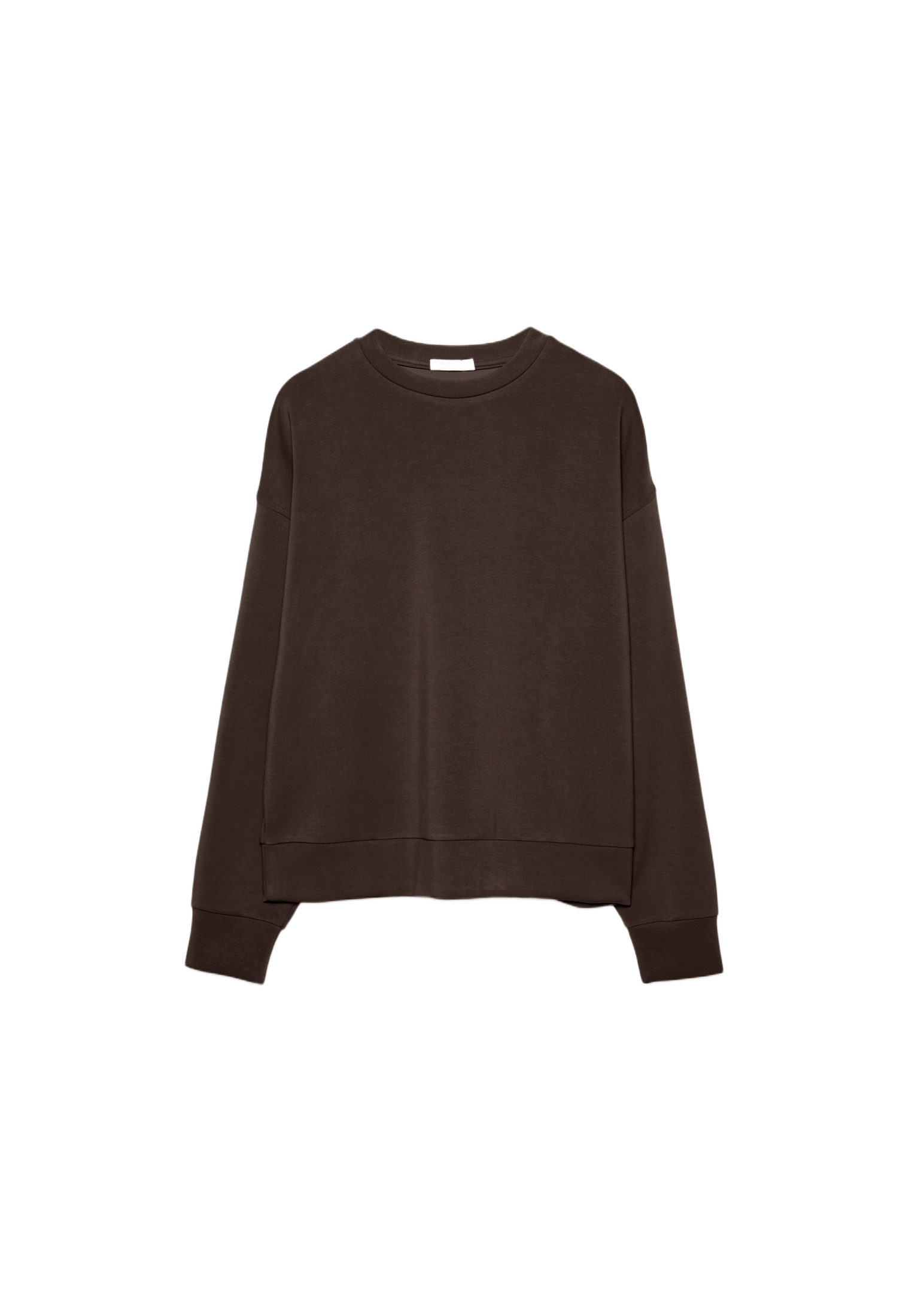 Yumuşak dokulu basic sweatshirt - Görsel 9