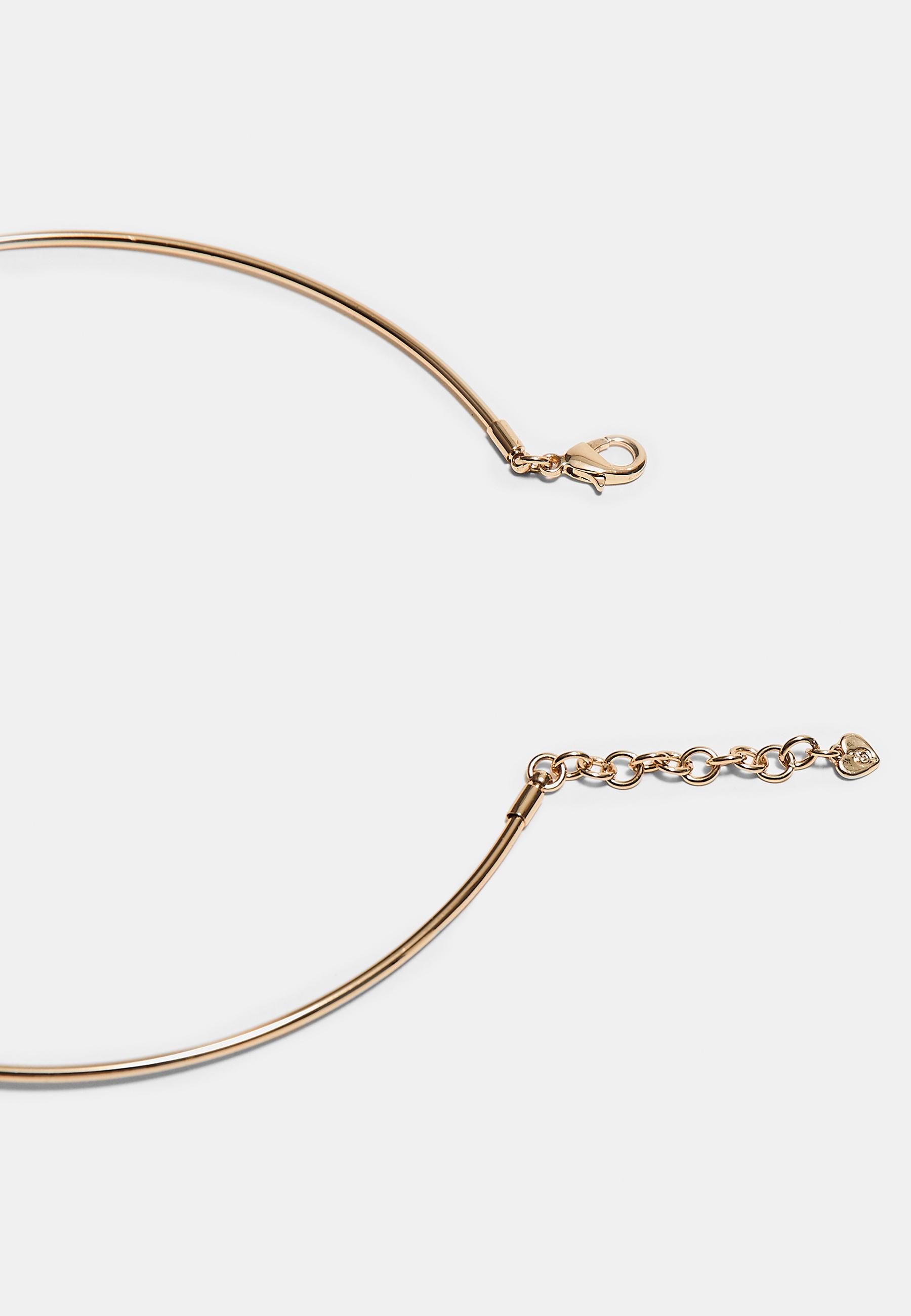 Rigid charm choker — Gold