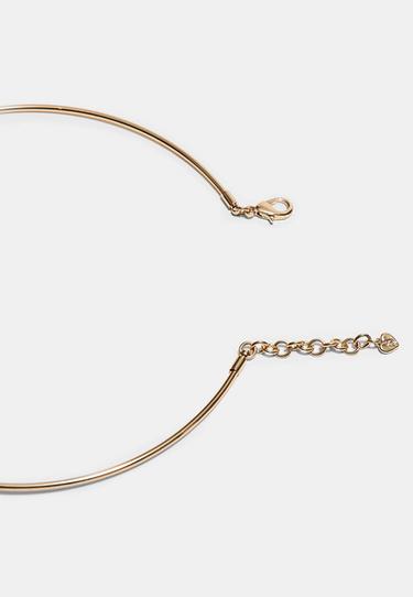 Rigid charm choker — Gold 5